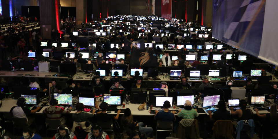 Dreamhack Montreal 2017 BYOC area, one of many Dreamhack events around the world.